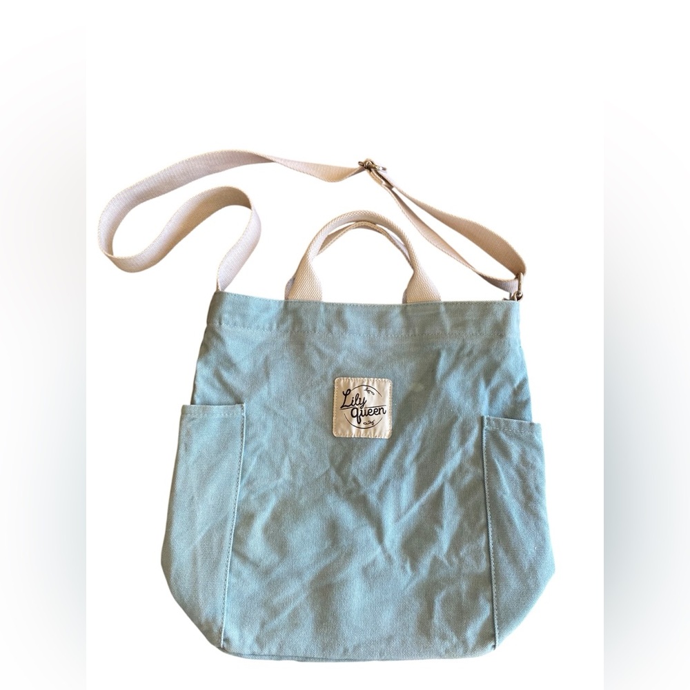 Lily Queen Canvas Tote Handbag Crossbody Purse Travel Zip Pockets Bag Laptop